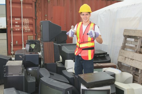 Local transfer station and recycling depot where sorted office materials are processed